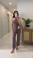 Pihola Vizon Halter Yaka Yelek Pantolon Takım