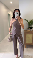 Pihola Vizon Halter Yaka Yelek Pantolon Takım