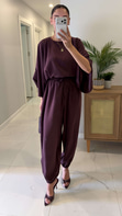 Sanira Mürdüm Bluz Şalvar Pantolon Takım