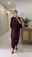 Sanira Mürdüm Bluz Şalvar Pantolon Takım
