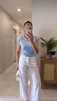 Sitta Bebe Mavi Yanları İpli Bluz