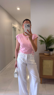 Sitta Pembe Yanları İpli Bluz