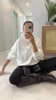 Sonya Beyaz Basic Sweat