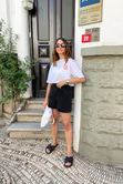 Siyah Mom Şort