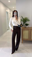 Stars Kahve Astarlı Simli Pantolon