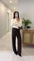 Stars Kahve Astarlı Simli Pantolon