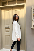 Beyaz Oversize Sweatshirt