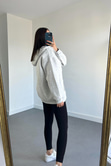 Gri Fermuar Detaylı Sweatshirt