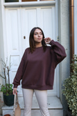 Kahverengi Basic Sweatshirt