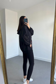 Siyah Fermuar Detaylı Sweatshirt
