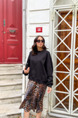 Siyah Kol Detaylı Sweatshirt