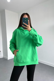 Yeşil Kapüşonlu Sweatshirt 