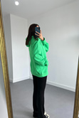 Yeşil Kapüşonlu Sweatshirt 
