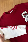 ZR Bordo Baskı Detaylı Sweatshirt
