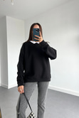 ZR Siyah Bebe Yaka Sweatshirt