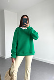 ZR Yeşil Bebe Yaka Sweatshirt