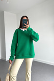 ZR Yeşil Bebe Yaka Sweatshirt
