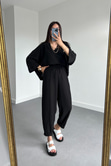Oysho Model Siyah Keten Takım