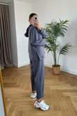 Storm Antrasit Modal Sweatshirt Pantolon Takım