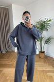 Storm Antrasit Modal Sweatshirt Pantolon Takım