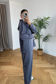 Storm Antrasit Modal Sweatshirt Pantolon Takım