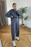 Storm Antrasit Modal Sweatshirt Pantolon Takım