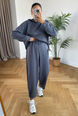 Storm Antrasit Modal Sweatshirt Pantolon Takım