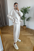Storm Taş Modal Sweatshirt Pantolon Takım