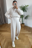 Storm Taş Modal Sweatshirt Pantolon Takım