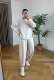 Storm Taş Modal Sweatshirt Pantolon Takım