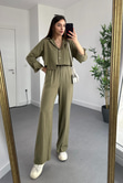 Willow Haki Premium Keten Takım