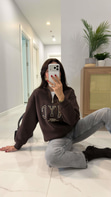 Tiessa Kahve NYC Baskılı Sweat