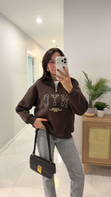 Tiessa Kahve NYC Baskılı Sweat