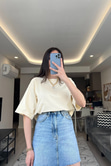 Açık Sarı Basic Tişört