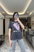 Antrasit Rolling Stones Tişört