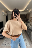 Krem Basic Tişört