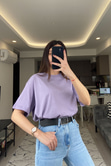 Lila Basic Tişört