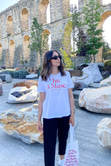 Muse Baskılı Beyaz Tişört