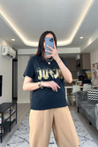 Siyah Gold Baskılı Tişört