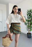ZR Loi Bej Basic Dökümlü Tişört