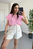 ZR Pembe T Kol Basic Tişört