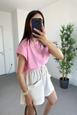 ZR Pembe T Kol Basic Tişört