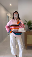 Titta Pembe Çizgili Triko