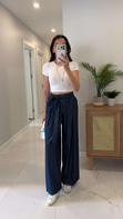 Todes Dark Blue Kendinden Bağlamalı Pantolon