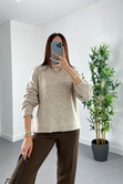 Asox Taş Bisiklet Yaka Basic Triko