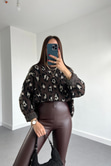 Gena Zebra Desenli Triko Kazak