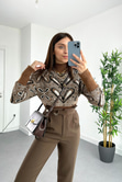 Winx Kahve Ponponlu Jakarlı Triko Kazak
