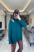 Yeşil Pencere Detaylı Triko