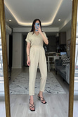 Taş Beli Lastikli Tulum