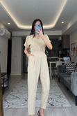 Taş Beli Lastikli Tulum